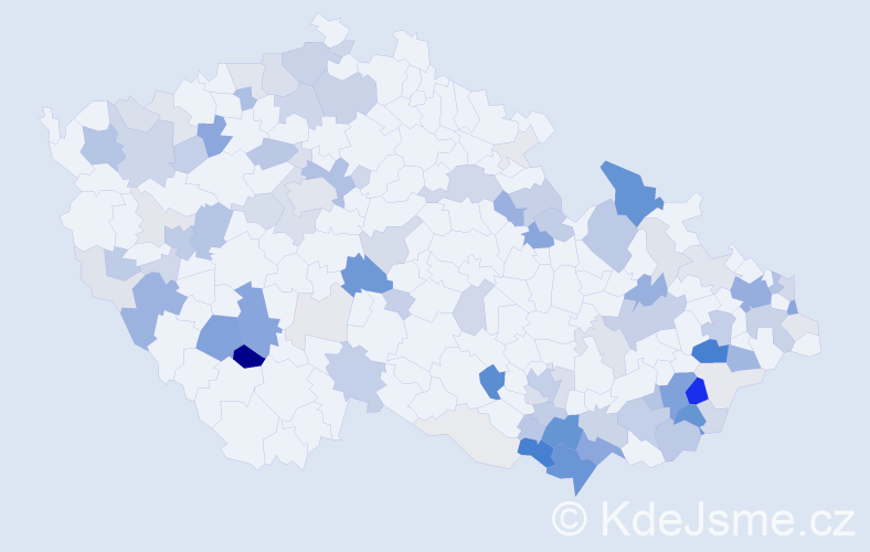 Příjmení: 'Kapusta', počet výskytů 354 v celé ČR