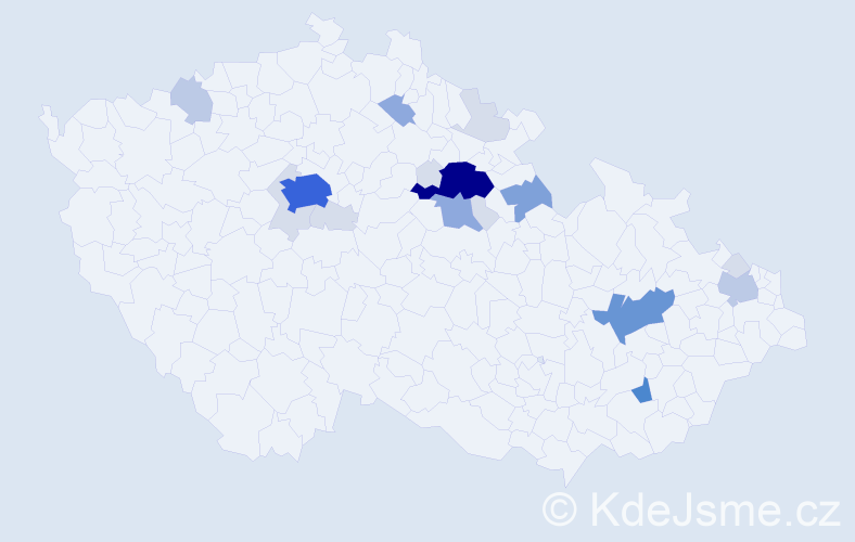 Příjmení: 'Ferbasová', počet výskytů 67 v celé ČR