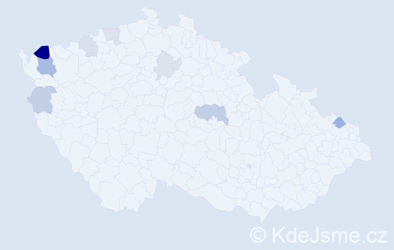 Příjmení: 'Kerulová', počet výskytů 15 v celé ČR