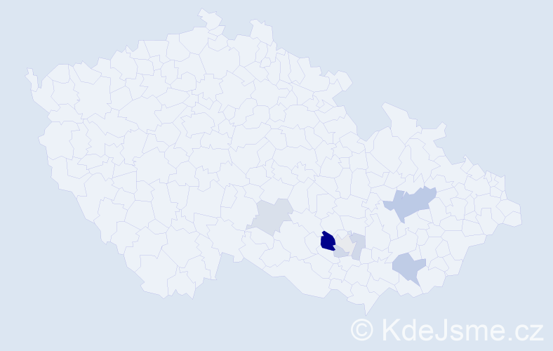 Příjmení: 'Keda', počet výskytů 14 v celé ČR