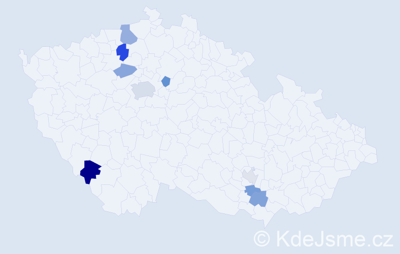 Příjmení: 'Fejer', počet výskytů 15 v celé ČR