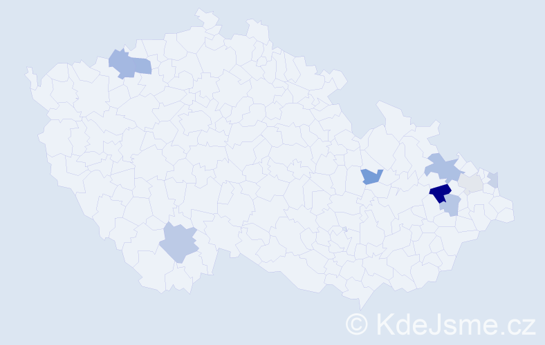 Příjmení: 'Benčičová', počet výskytů 15 v celé ČR
