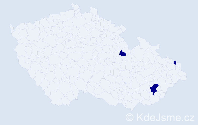 Příjmení: 'Drąg', počet výskytů 3 v celé ČR