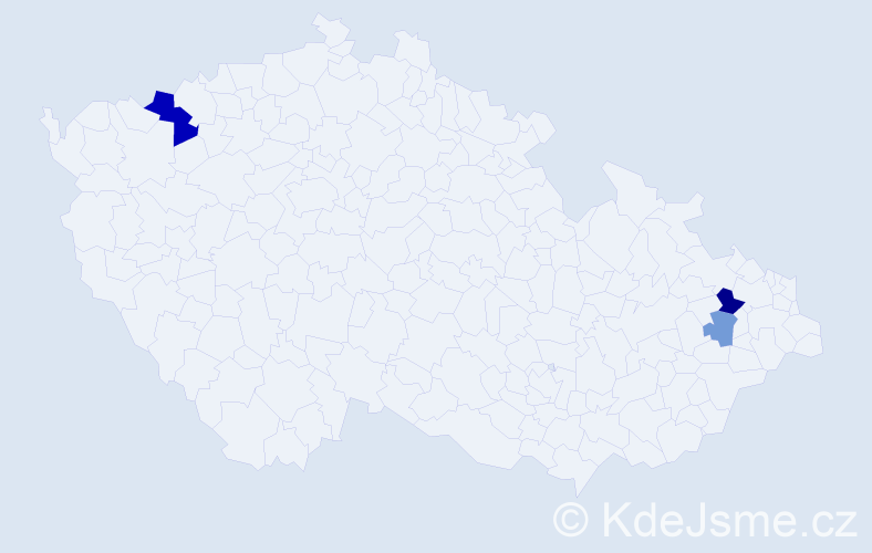 Příjmení: 'Dragomir', počet výskytů 16 v celé ČR