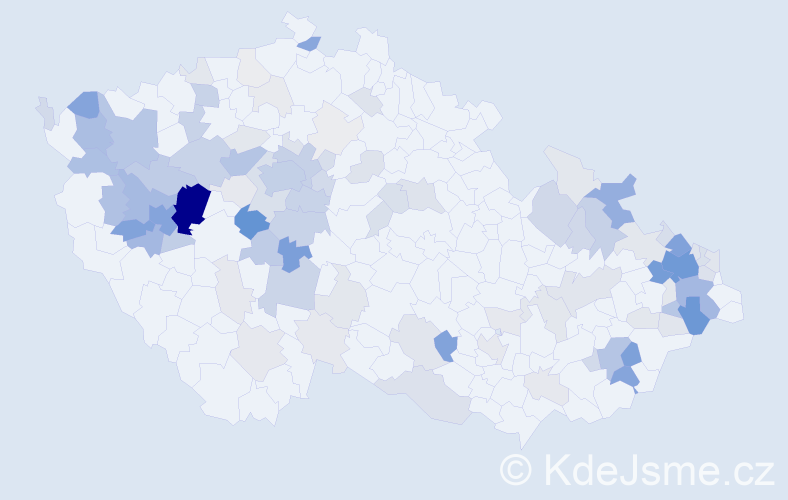 Příjmení: 'Košařová', počet výskytů 413 v celé ČR