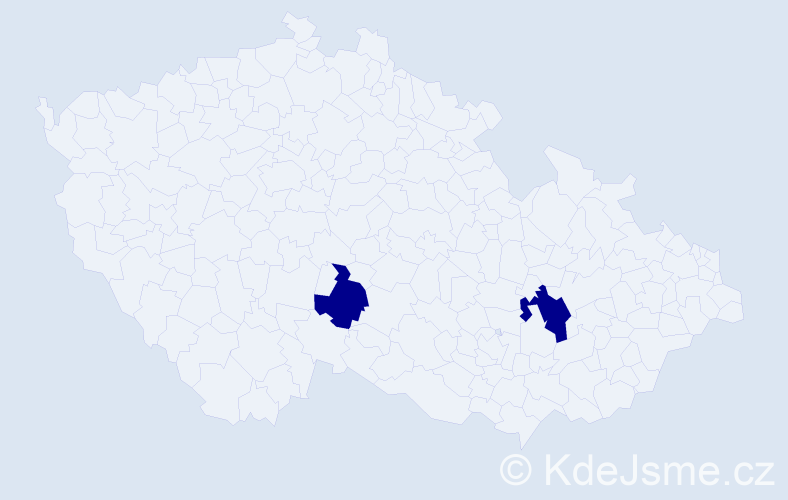 Příjmení: 'Ivanycka', počet výskytů 2 v celé ČR