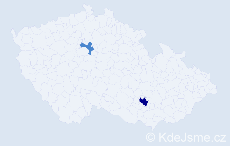 Příjmení: 'Martinsová', počet výskytů 4 v celé ČR