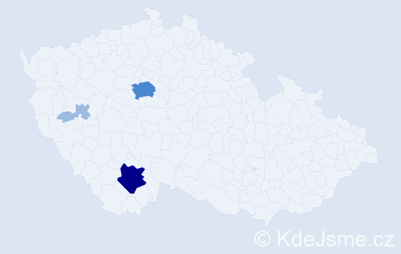 Příjmení: 'Weinreb', počet výskytů 8 v celé ČR