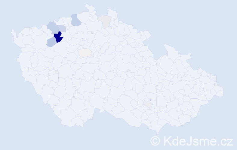 Příjmení: 'Kadet', počet výskytů 33 v celé ČR