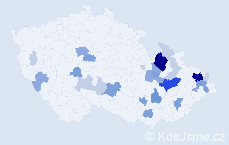 Příjmení: 'Rašnerová', počet výskytů 78 v celé ČR