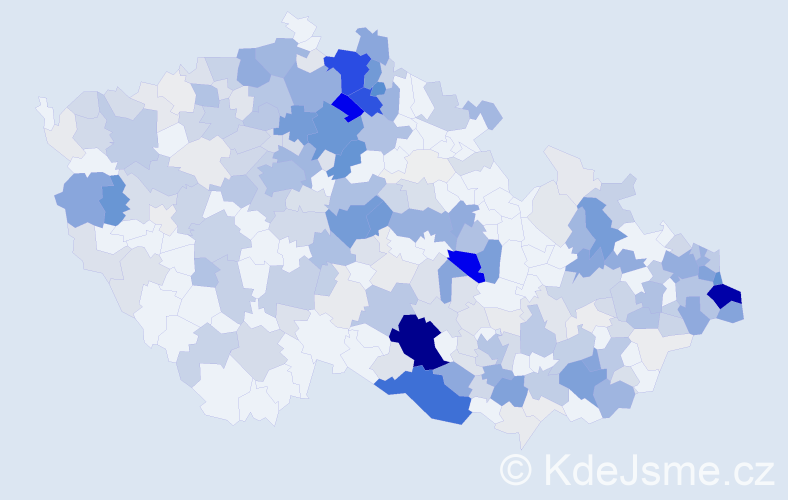 Příjmení: 'Bobek', počet výskytů 1201 v celé ČR