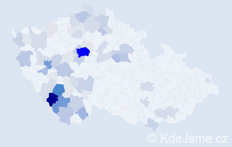 Příjmení: 'Martanová', počet výskytů 223 v celé ČR