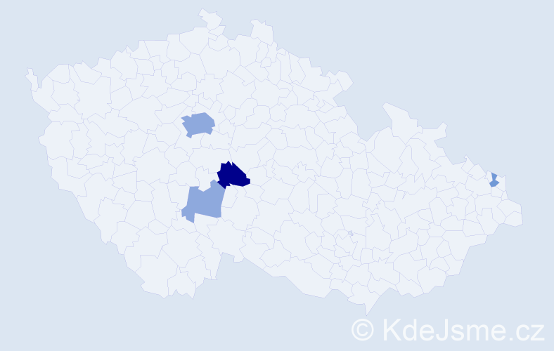 Příjmení: 'Brejda', počet výskytů 10 v celé ČR