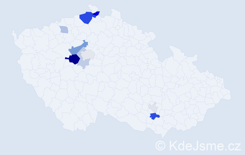 Příjmení: 'Goldammerová', počet výskytů 24 v celé ČR