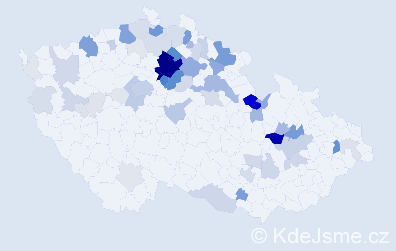 Příjmení: 'Grusová', počet výskytů 275 v celé ČR