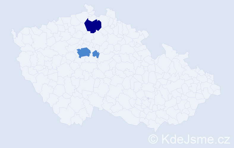 Příjmení: 'Susha', počet výskytů 5 v celé ČR