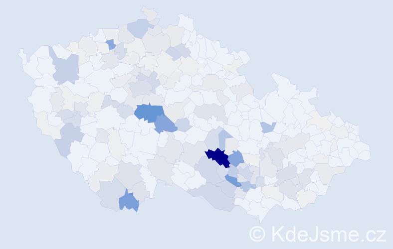 Příjmení: 'Sysel', počet výskytů 678 v celé ČR