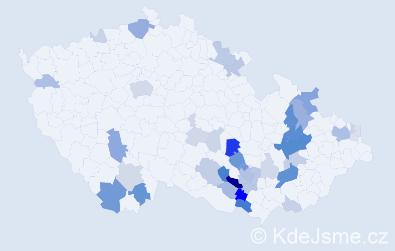 Příjmení: 'Endlicher', počet výskytů 122 v celé ČR