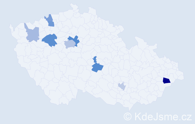 Příjmení: 'Marinič', počet výskytů 23 v celé ČR
