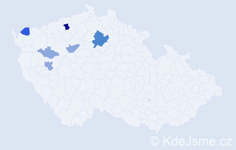 Příjmení: 'Málišová', počet výskytů 13 v celé ČR