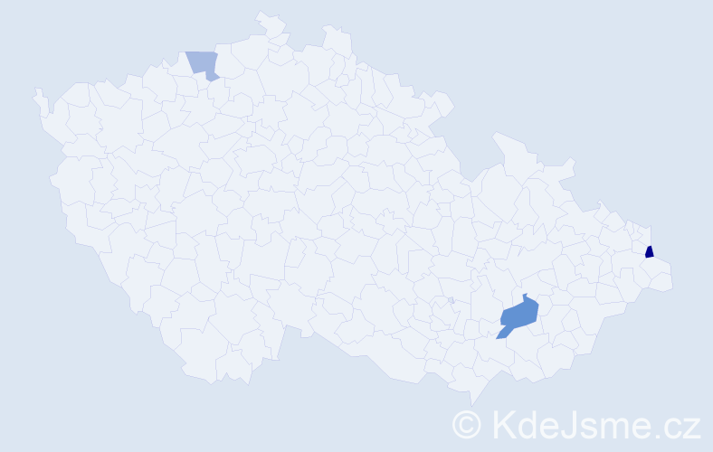Příjmení: 'Mišenková', počet výskytů 5 v celé ČR