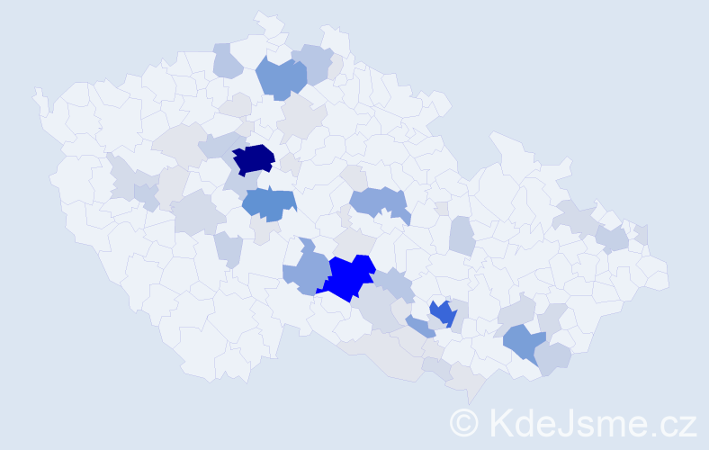 Příjmení: 'Bumbálek', počet výskytů 206 v celé ČR