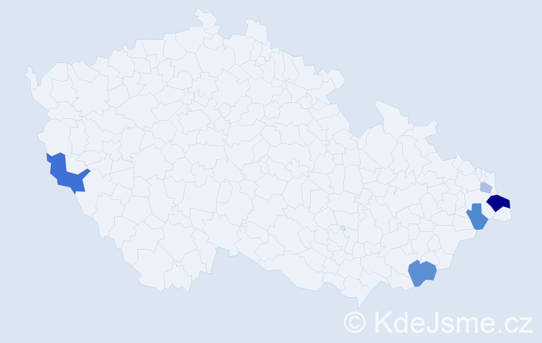 Příjmení: 'Duszová', počet výskytů 11 v celé ČR