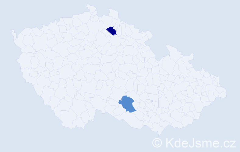 Příjmení: 'Sigety', počet výskytů 4 v celé ČR