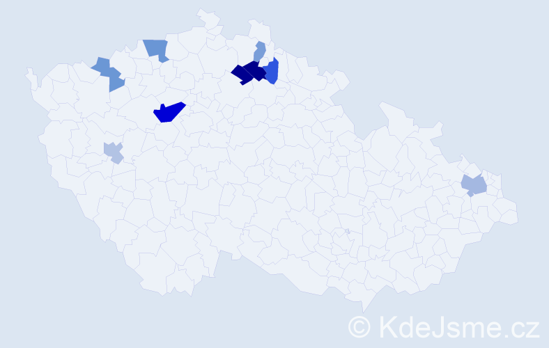 Příjmení: 'Kotasková', počet výskytů 16 v celé ČR