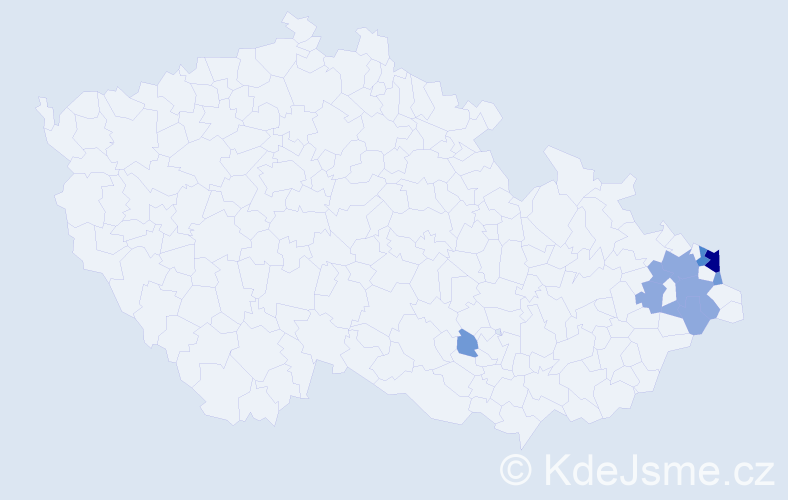 Příjmení: 'Murycová', počet výskytů 25 v celé ČR