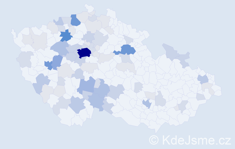 Příjmení: 'Lapka', počet výskytů 223 v celé ČR