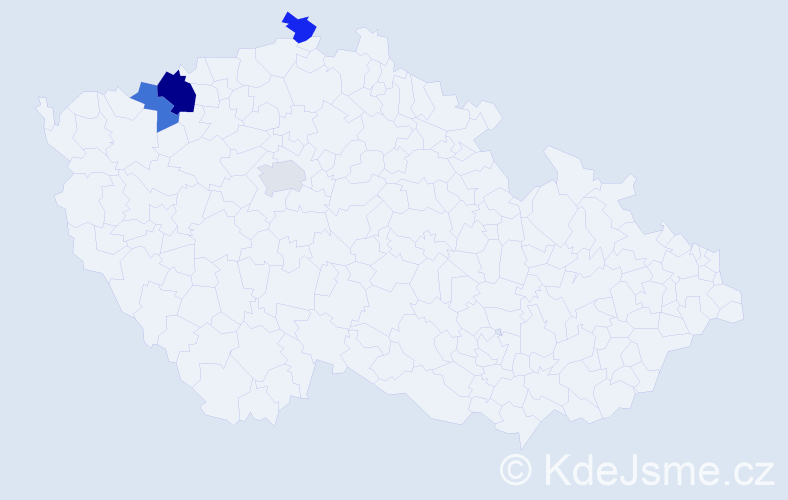 Příjmení: 'Lipmannová', počet výskytů 6 v celé ČR