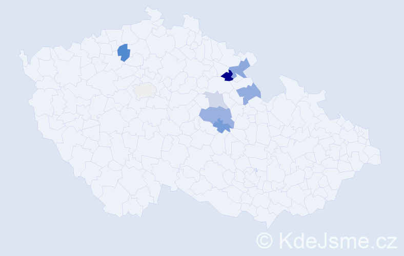 Příjmení: 'Marschall', počet výskytů 13 v celé ČR