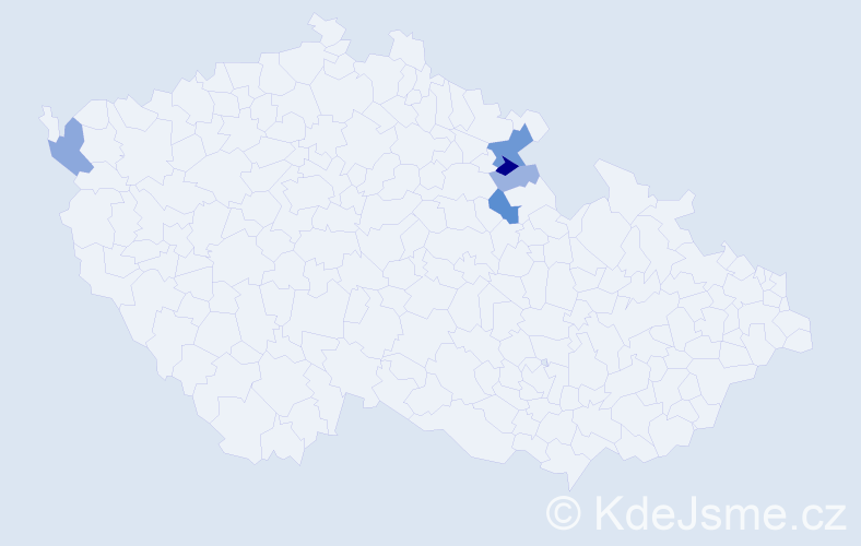 Příjmení: 'Gois', počet výskytů 17 v celé ČR
