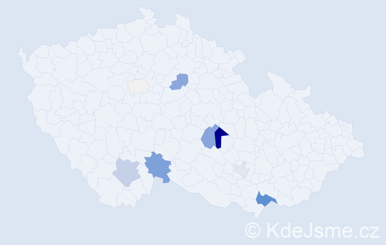 Příjmení: 'Ohrazdová', počet výskytů 29 v celé ČR