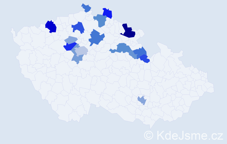 Příjmení: 'Naimanová', počet výskytů 67 v celé ČR