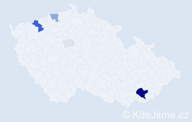 Příjmení: 'Prostináková', počet výskytů 17 v celé ČR