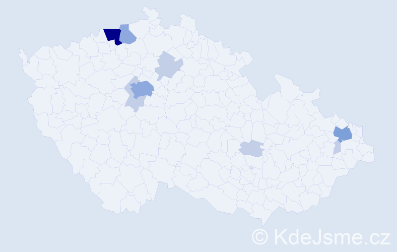 Příjmení: 'Buttová', počet výskytů 22 v celé ČR
