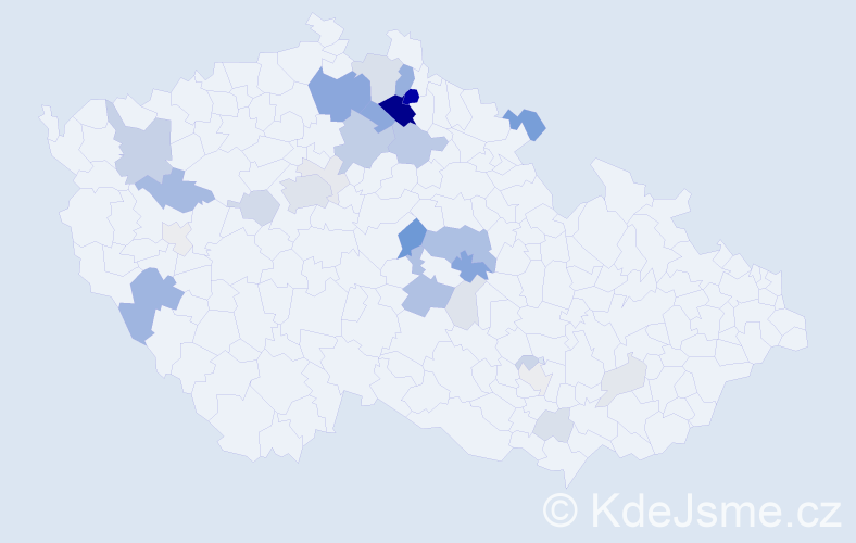 Příjmení: 'Kozderka', počet výskytů 111 v celé ČR