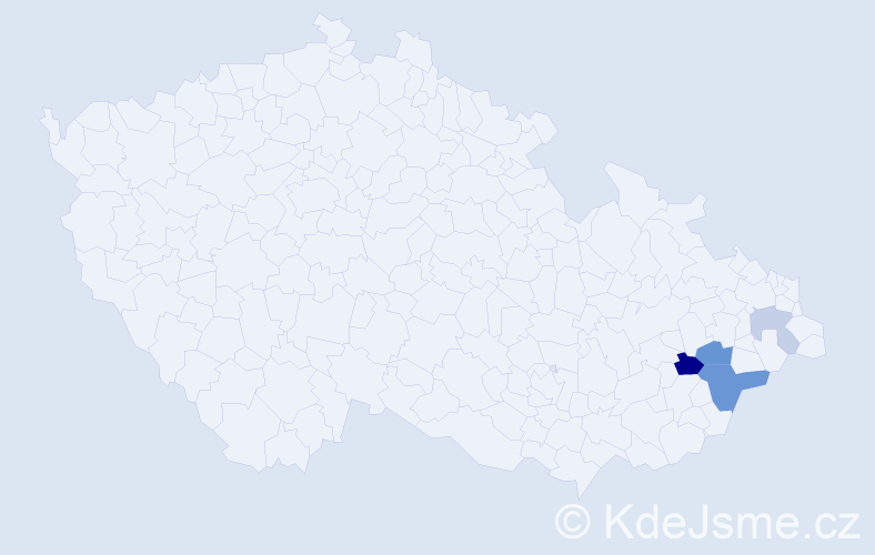 Příjmení: 'Slivoníková', počet výskytů 8 v celé ČR