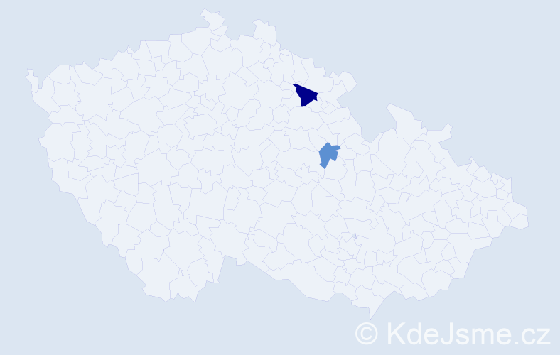 Příjmení: 'Vyhledal', počet výskytů 6 v celé ČR