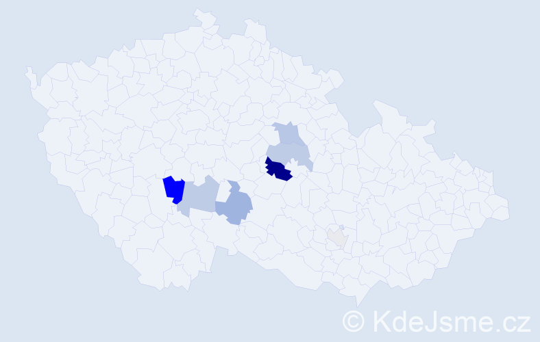 Příjmení: 'Ilich', počet výskytů 20 v celé ČR