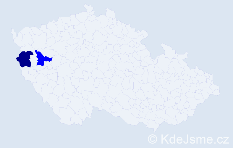 Příjmení: 'Blobner', počet výskytů 9 v celé ČR