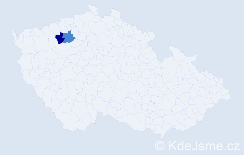 Příjmení: 'Kyjacová', počet výskytů 4 v celé ČR