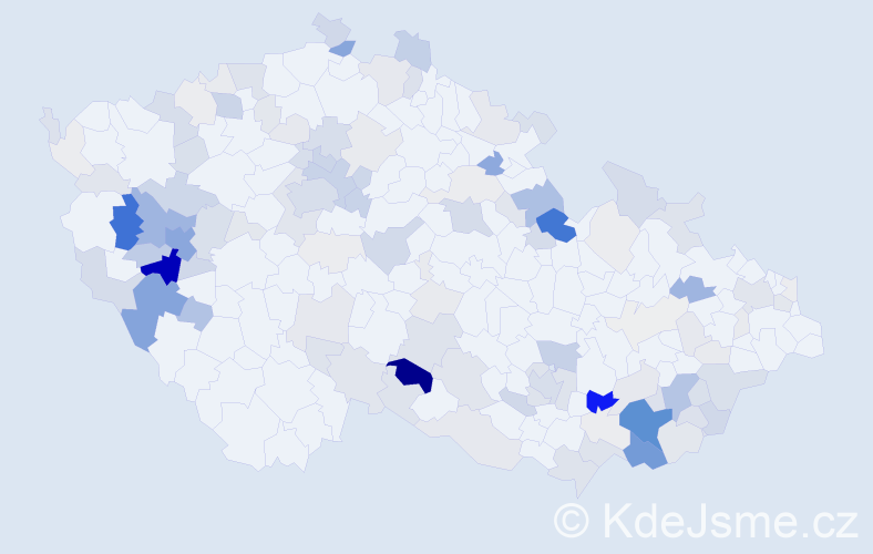 Příjmení: 'Křen', počet výskytů 468 v celé ČR