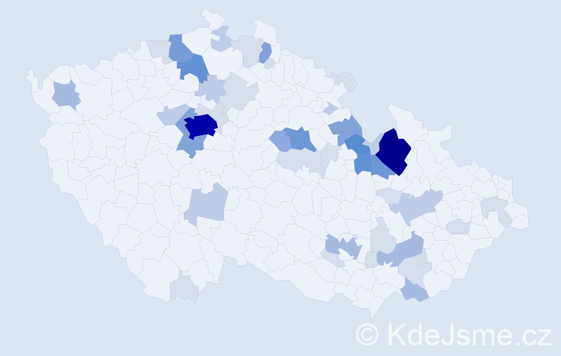 Příjmení: 'Katzer', počet výskytů 154 v celé ČR