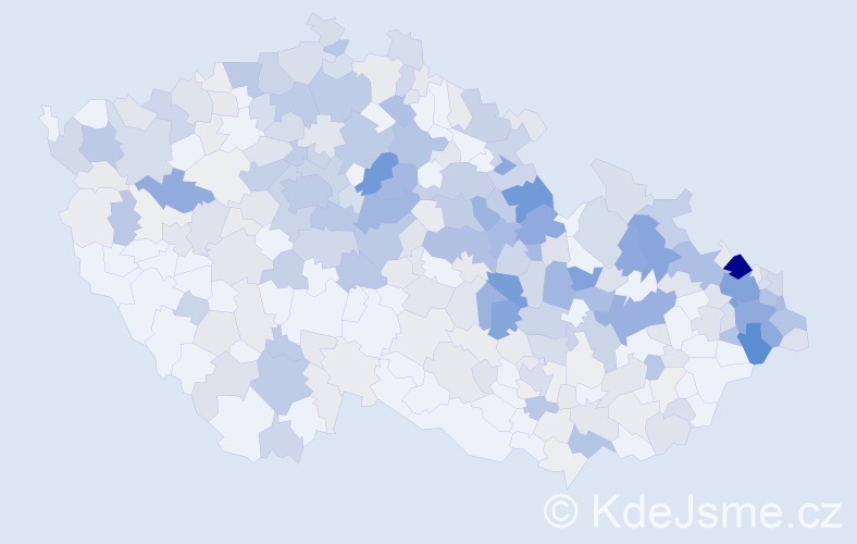 Příjmení: 'Dudek', počet výskytů 1369 v celé ČR