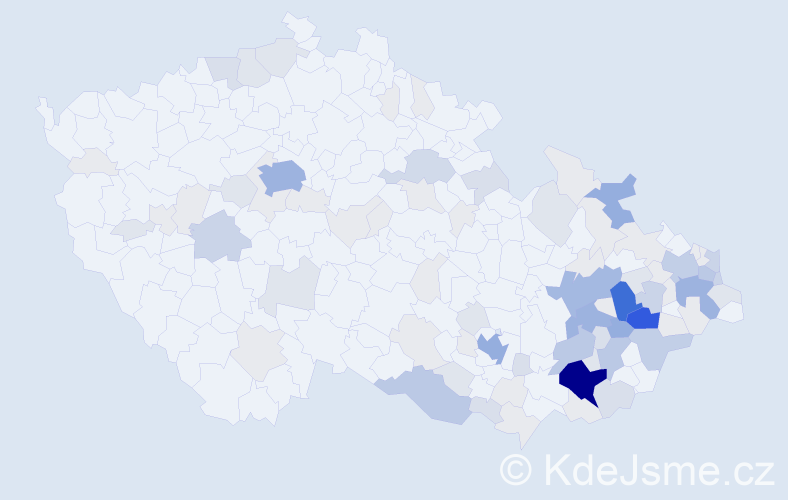 Příjmení: 'Tvrdoňová', počet výskytů 352 v celé ČR