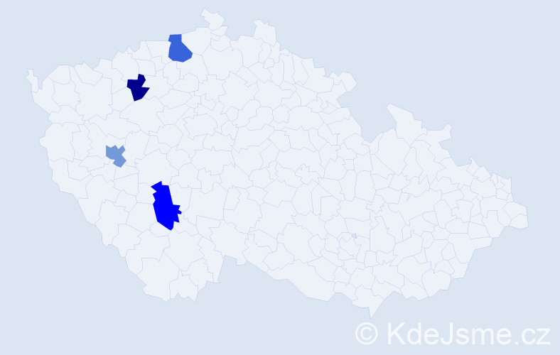 Příjmení: 'Koubec', počet výskytů 12 v celé ČR