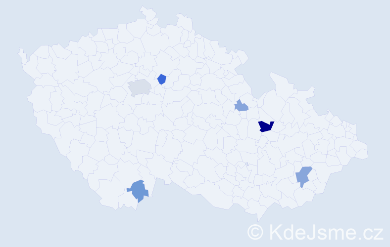Příjmení: 'Castillo', počet výskytů 15 v celé ČR